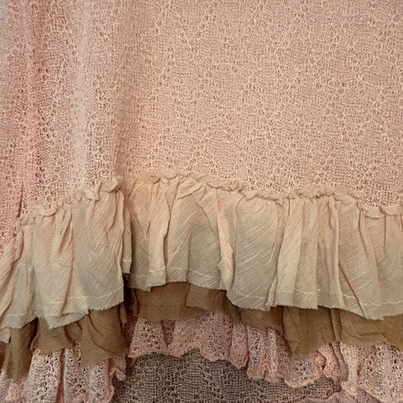 A’reve For Anthrapology Medium Women’s Long Sleeve Knit Top With Ruffles - Picture 2 of 5